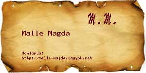 Malle Magda névjegykártya
